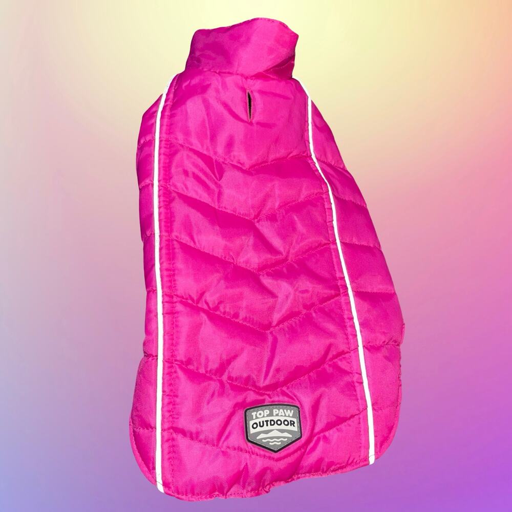 Top Paw Outdoor SC16 Pink Down Alternative Puffer Jacket Medium M Dog Coat